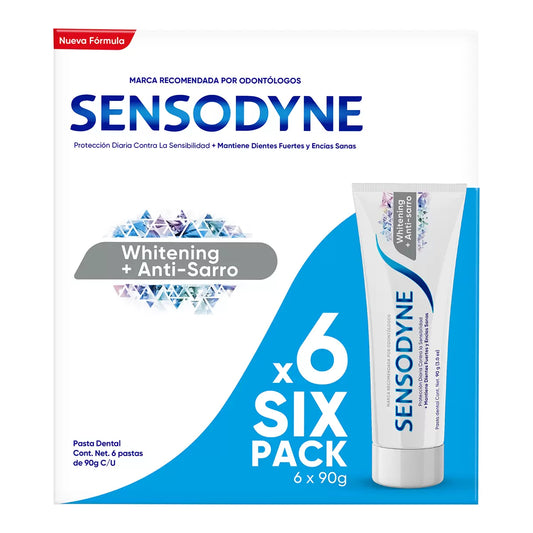 Sensodyne Whitening Anti-Tartar Toothpaste (6-pack, 90 g each)
