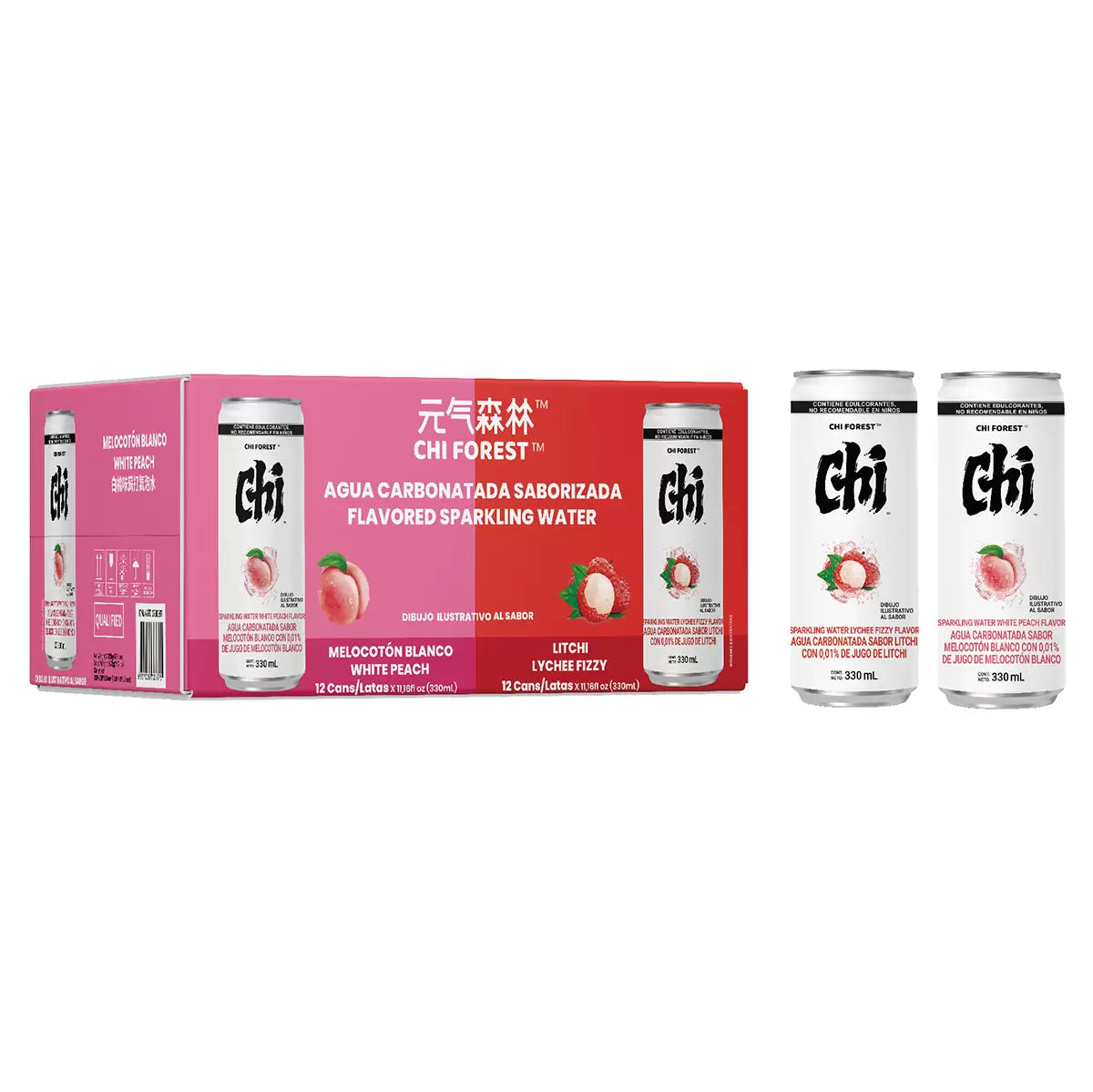 Chi Forest Flavored Sparkling Water 24 / 330 ml