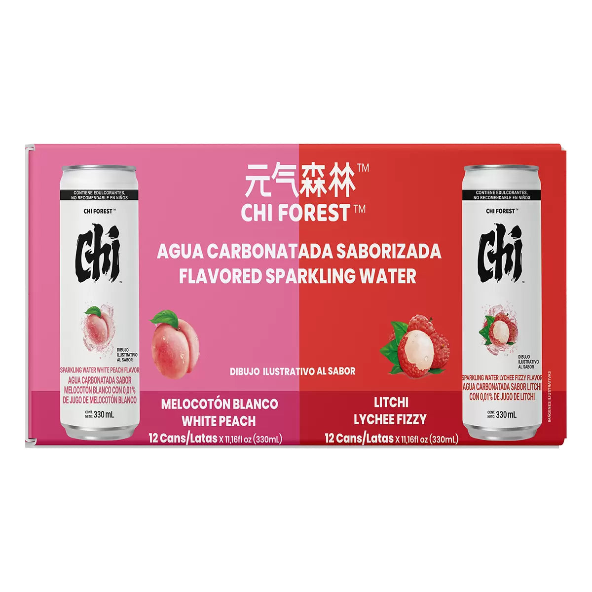 Chi Forest Flavored Sparkling Water 24 / 330 ml