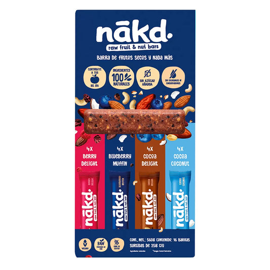 Nakd Dried Fruit and Nut Bars 16 pieces of 35 g.