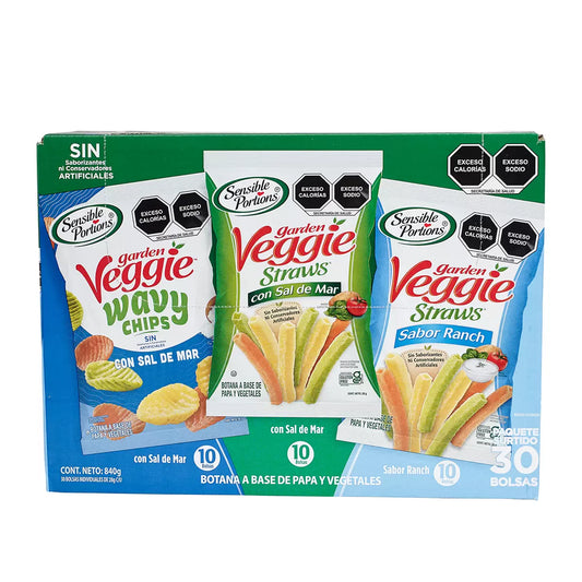 Garden Veggie Chips Variety Pack, 30 Count (1 oz / 28 g individual bags)