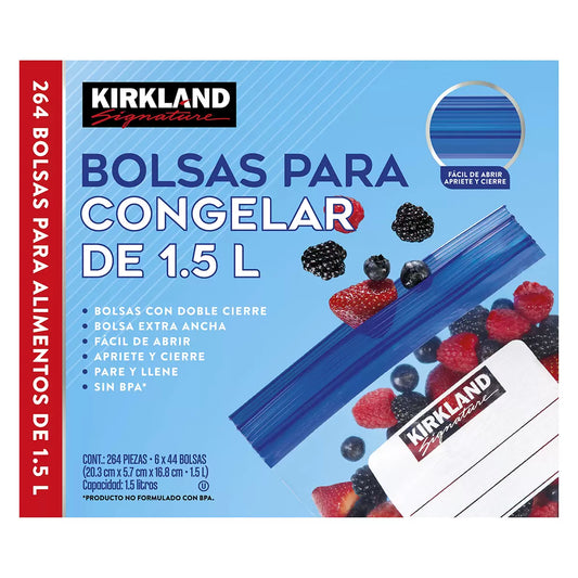 Kirkland Signature Freezer Bags, 264 count of 1.5 L