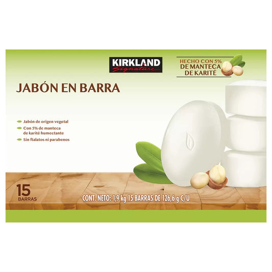 Kirkland Signature Bar Soap with Shea Butter, 15 Bars