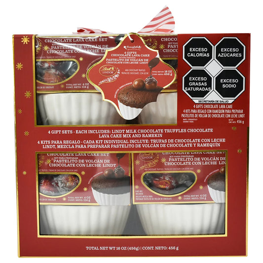 Lindt 4 Lava Cakes Gift Kits 456 g