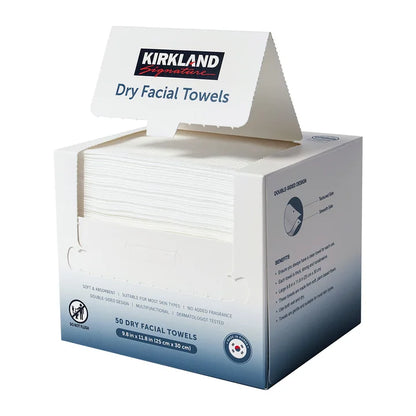 Kirkland Signature Dry Facial Towels 4 x 50 Count