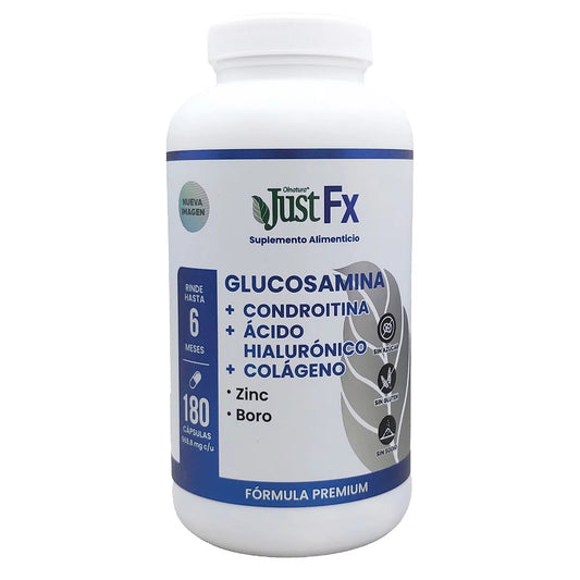 JustFX Joint Support Formula: Glucosamine, Chondroitin, Collagen & Hyaluronic Acid - 180 Capsules Bottle