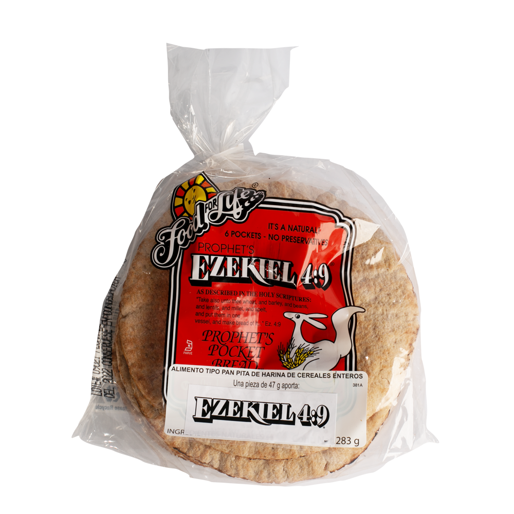 Ezekiel 4:9 Sprouted Multigrain Pita Bread (10 oz / 283g) - Frozen
