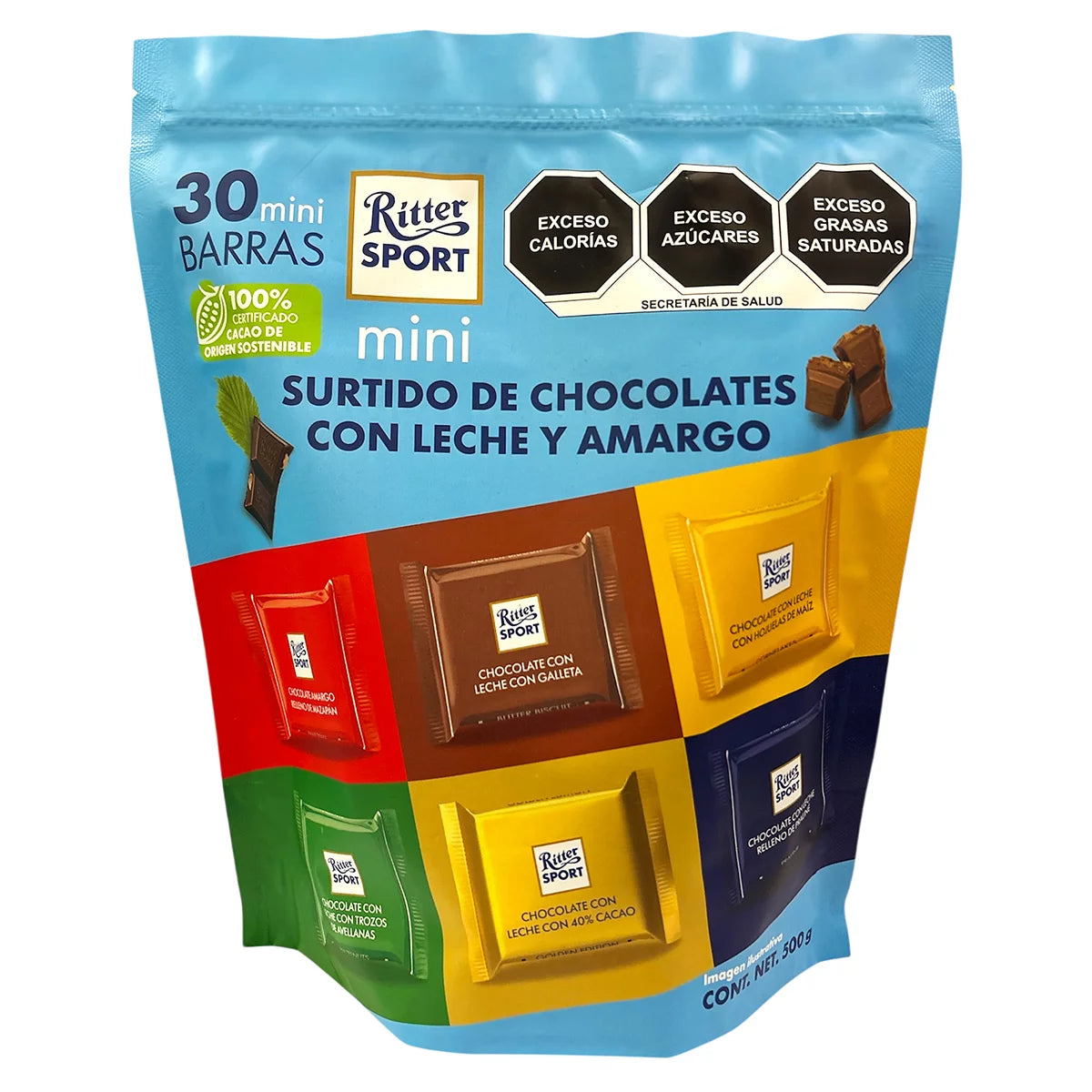 Ritter Sport Milk and Dark Chocolate Assortment, 500 g