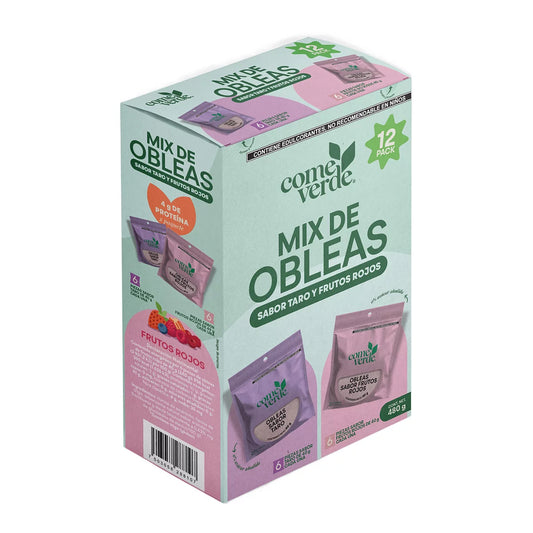 Come Verde Amaranth Wafers Mix - Taro & Red Berries (12-Pack, 40g each)