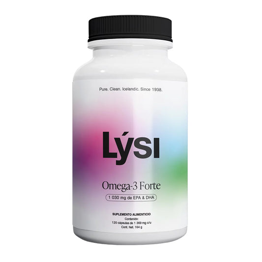 Lysi Omega-3 Fish Oil Supplement - 120 Capsules Bottle