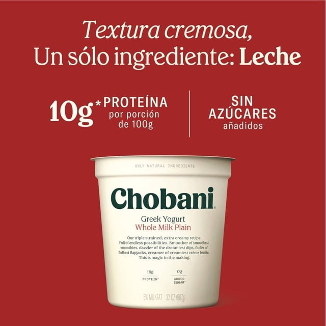 Chobani Greek Yogurt  Whole Milk Plain