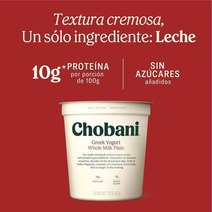 Chobani Greek Yogurt  Whole Milk Plain