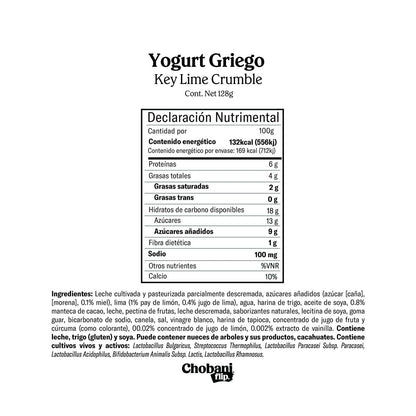 Chobani Flip Key Lime Crumble Greek Yogurt - 128g (4.5 oz)