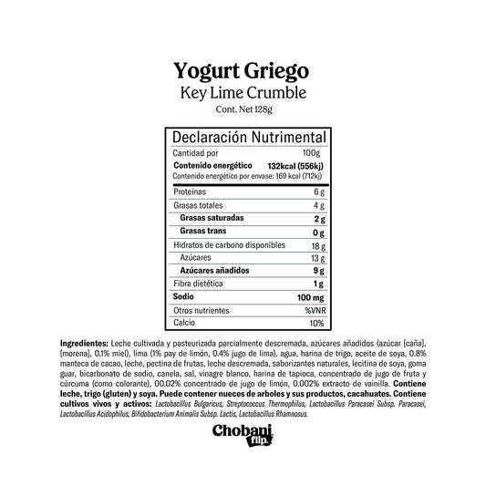 Chobani Flip Key Lime Crumble Greek Yogurt - 128g (4.5 oz)