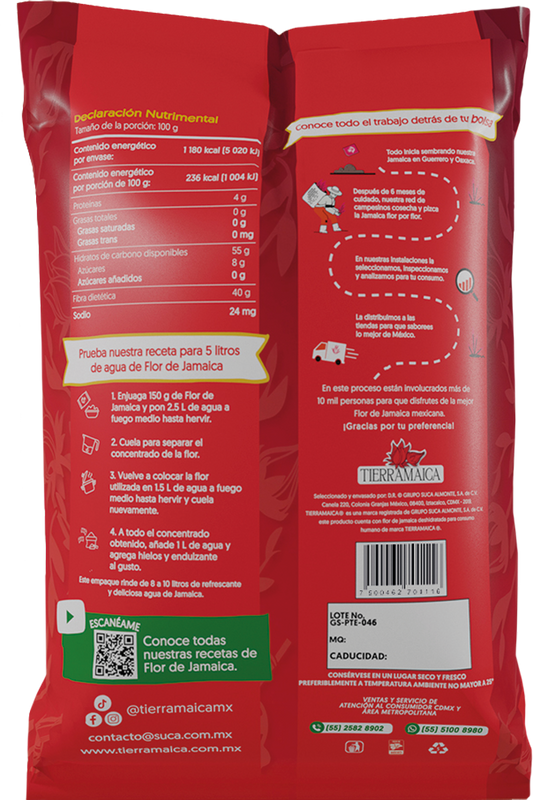 Tierramaica Premium National Dried Hibiscus Flowers - 500g Bag