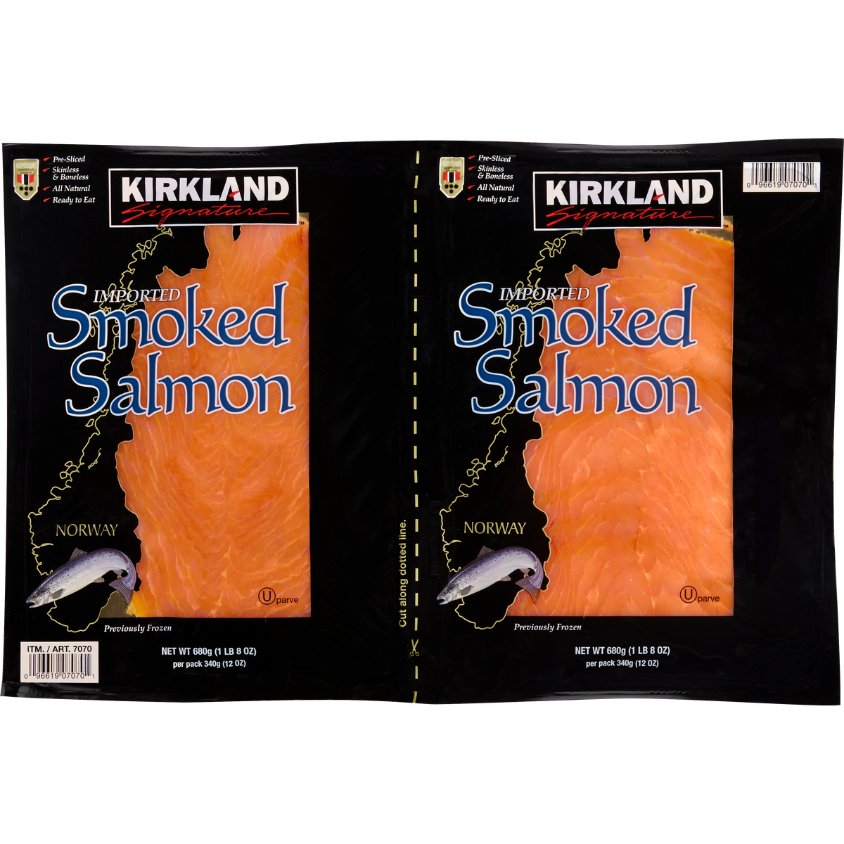 Kirkland Signature Smoked Salmon, 12 oz, 2 ct
