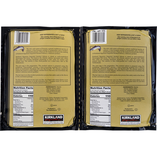 Kirkland Signature Smoked Salmon, 12 oz, 2 ct