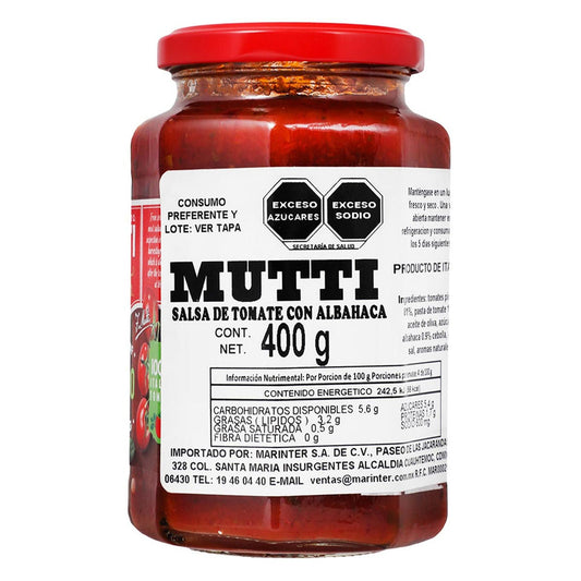 Mutti Tomato Sauce with Basil - 400 g