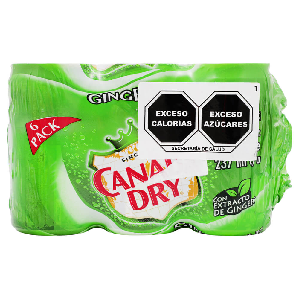 Canada Dry Ginger Ale Soda, 6-Pack Mini Cans (8 fl oz / 237 ml each)