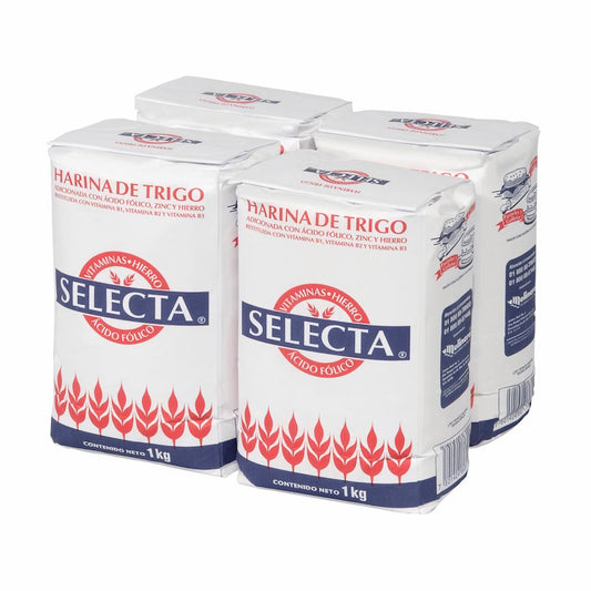 Selecta Wheat Flour (4-pack, 1 kg each)