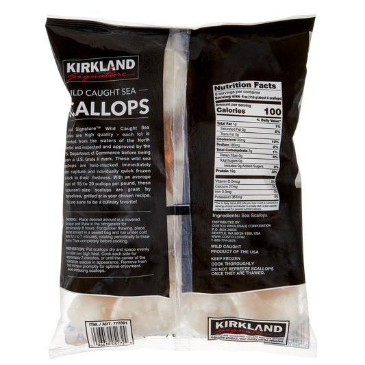 Kirkland Signature Sea Scallops, Wild Caught, 2 lbs