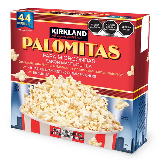 Kirkland Signature Microwave Butter Popcorn, 3.3 oz, 44-count