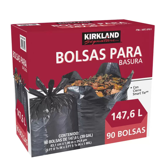Kirkland Signature 38-Gallon Outdoor Trash Bag, 90-count