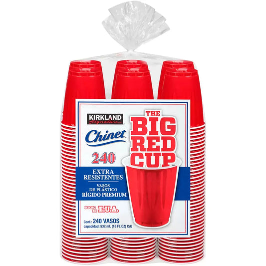 Kirkland Signature Extra Strong Red Plastic Cups, 240 ct, 532 ml
