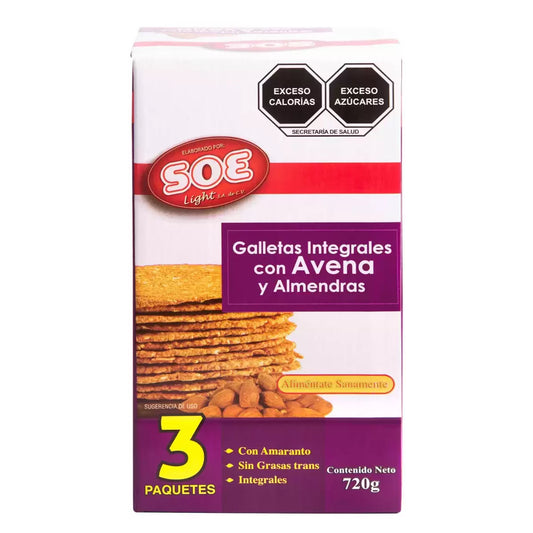 Soe Whole Grain Cookies with Oats and Almonds 720 g