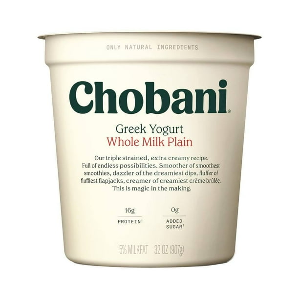 Chobani Greek Yogurt  Whole Milk Plain
