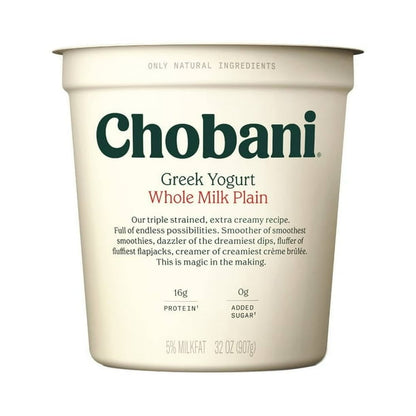 Chobani Greek Yogurt  Whole Milk Plain
