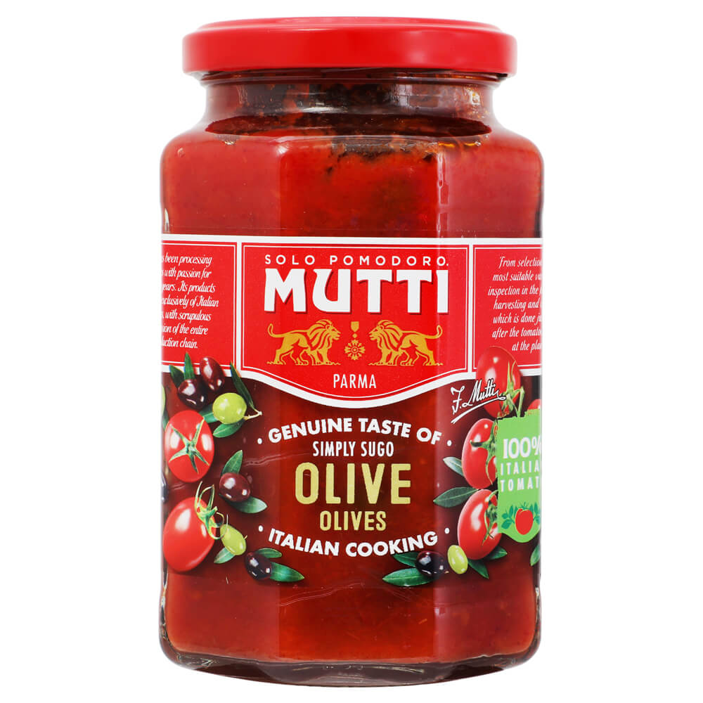 Mutti Tomato Sauce with Green & Black Olives (400 g)