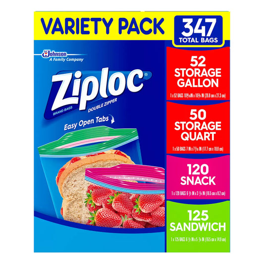 Ziploc Variety Size Pack 347 pz