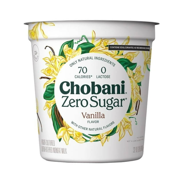 Chobani Zero Sugar Vanilla Greek Yogurt - Family Size (907g / 32 oz)