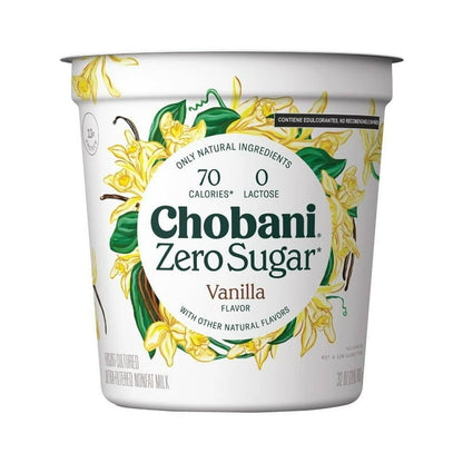 Chobani Zero Sugar Vanilla Greek Yogurt - Family Size (907g / 32 oz)