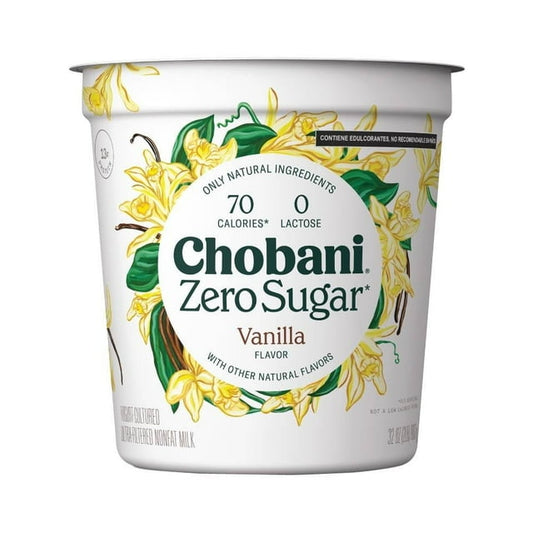 Chobani Zero Sugar Vanilla Greek Yogurt - Family Size (907g / 32 oz)