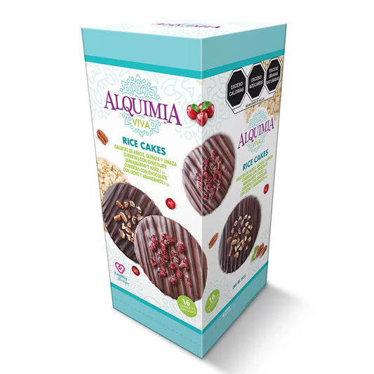 Alquimia Viva Rice, Quinoa, and Flaxseed Cookies Covered in Chocolate 352 g