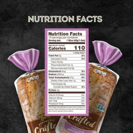 Nature’s Own Multigrain Bread, Thick Sliced, 22 oz, 2 ct