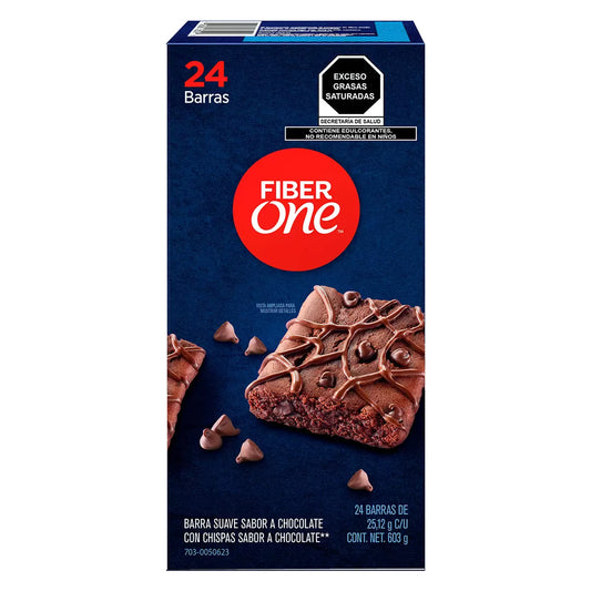Fiber One Chocolate Chip Brownie Style Soft Baked Bars 24 pieces of 25 g