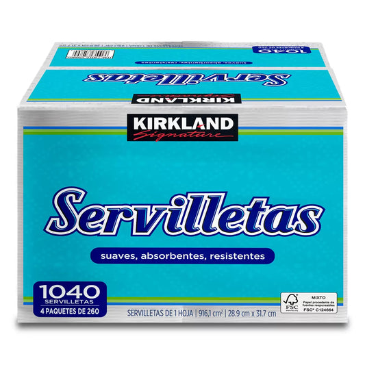 Kirkland Signature Napkins 1-Ply, 280-count, 4-pack