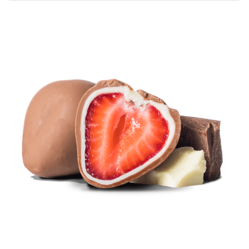 Trü Frü Frozen Strawberries Covered in White and Milk Chocolate (567 g)