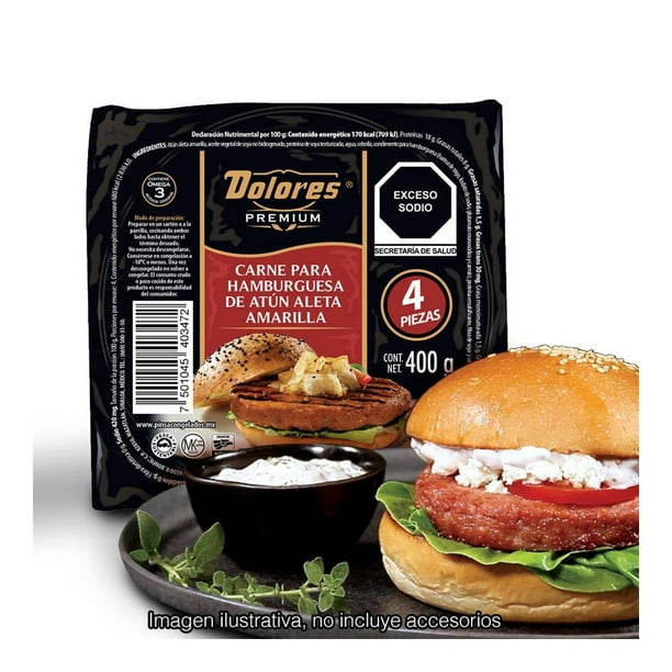 Dolores Premium: Yellowfin Tuna Burger Patties - 400g (Frozen)