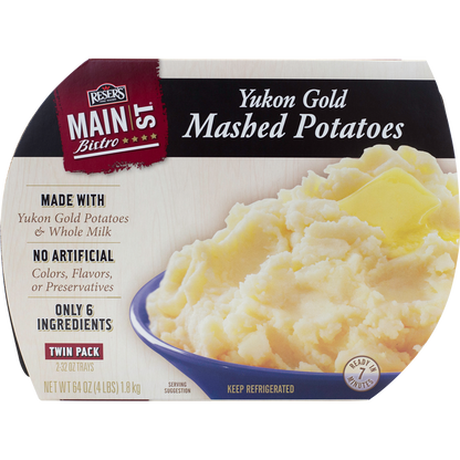 Main St. Bistro Yukon Gold Mashed Potatoes, 32 oz, 2 ct