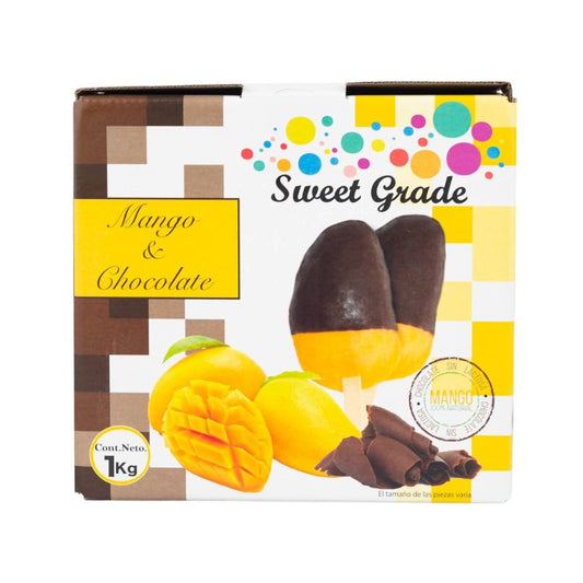Sweet Grade Frozen Mango Pops with Chocolate Coating (1 kg)