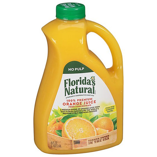 Florida's Natural Orange Juice No Pulp Chilled 2.63l