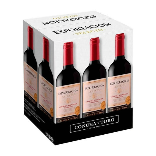 Concha y Toro Selected Export Red Wine, 6 units of 750 ml