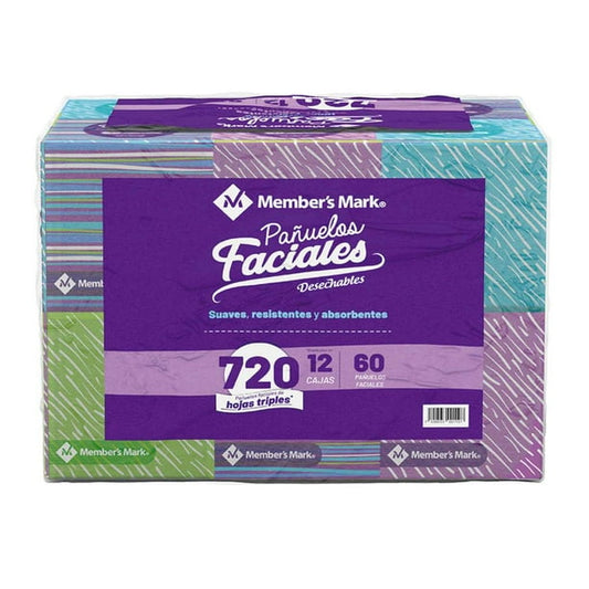 Member's Mark Disposable Facial Tissues 12-Count
