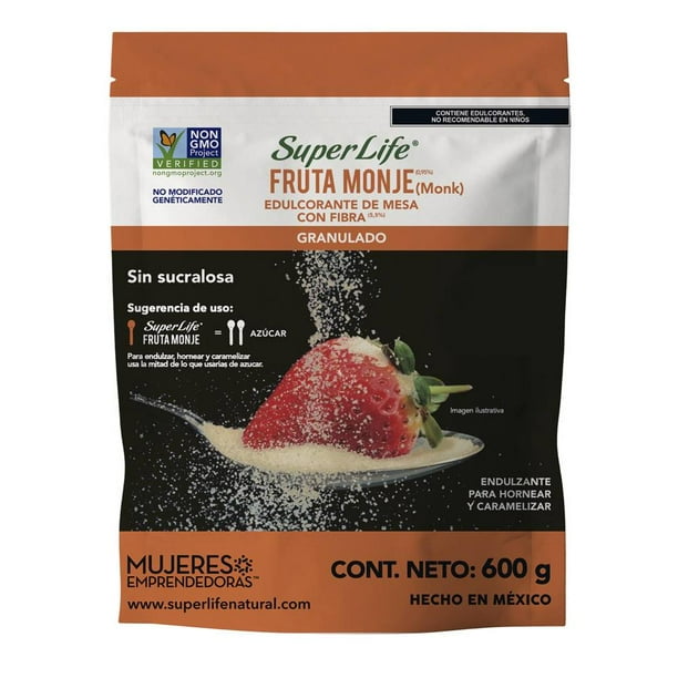 Super Life Granulated Monk Fruit Tabletop Sweetener, for Baking and Caramelizing, 600g