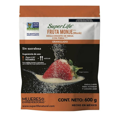Super Life Granulated Monk Fruit Tabletop Sweetener, for Baking and Caramelizing, 600g