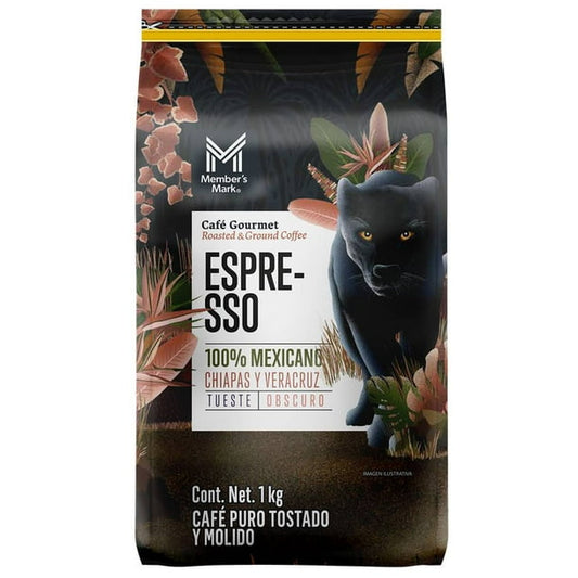 Member's Mark Toasted and Ground Coffee Espresso Chiapas and Veracruz 1 kg